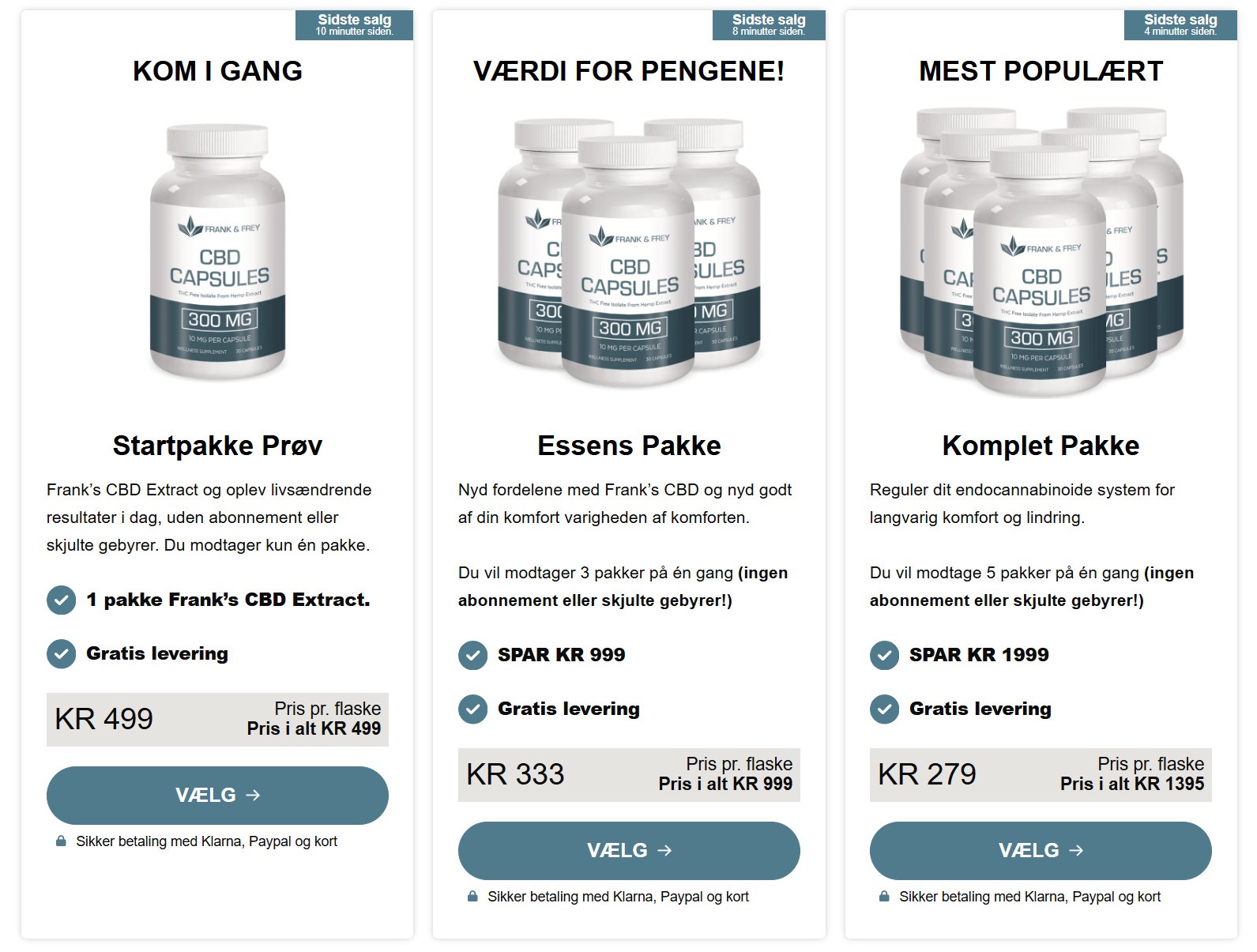 Frank's CBD Danmark Pris